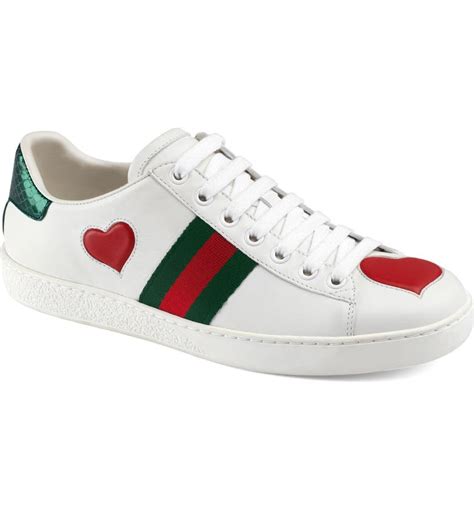 gucci heart logo shoes|gucci ace sneakers on sale.